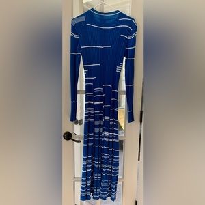 BCBG Max Azria blue white dress